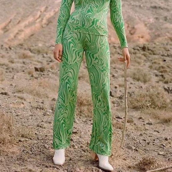 Paloma Wool Green Trousers - Picture 1 of 4